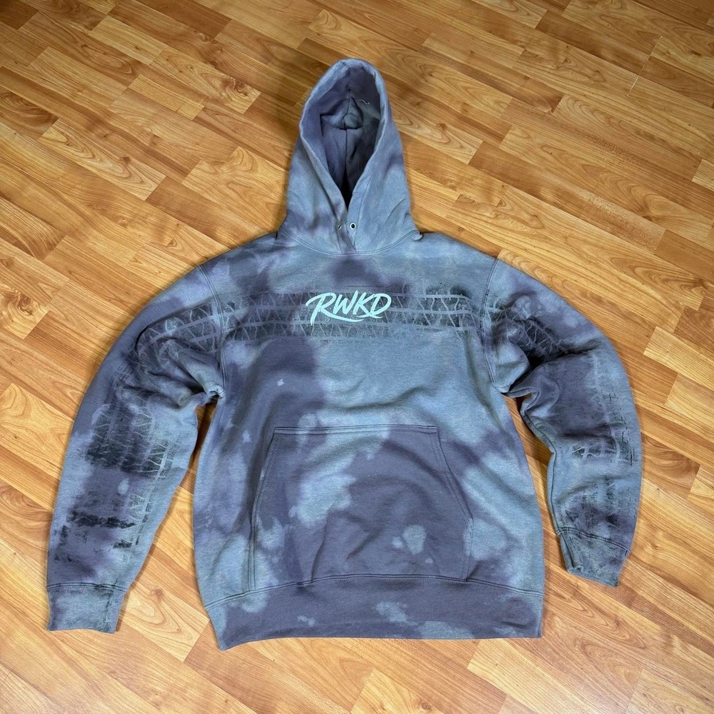 Upcycled Bleached hoodie Gray Size Medium